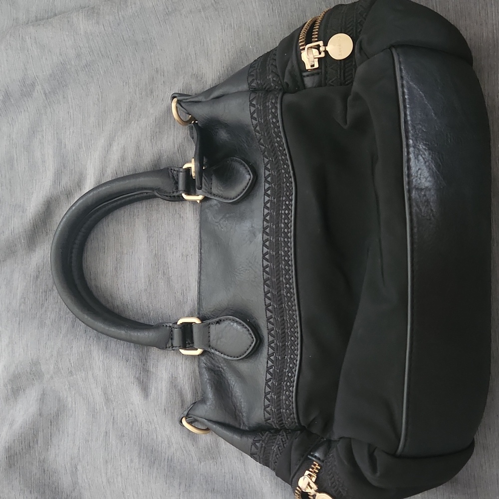 Desigual Black Satchel with Gold Accents - Picture 4 of 6